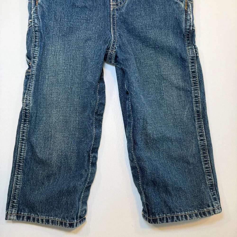 Vintage OSH KOSH B'Gosh Vestbak Dark Blue Jean Denim Overalls 24 Mos